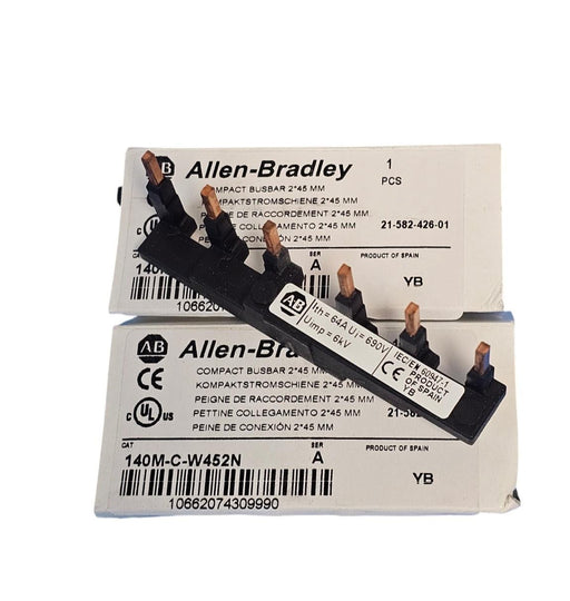 LOT OF 2 NIB ALLEN BRADLEY 140M-C-W452N COMPACT BUSBARS SER. A