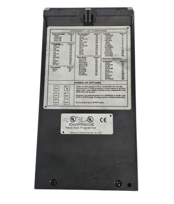 GE FANUC IC693PRG300E HAND HELD PROGRAMMER SERIES 90-30