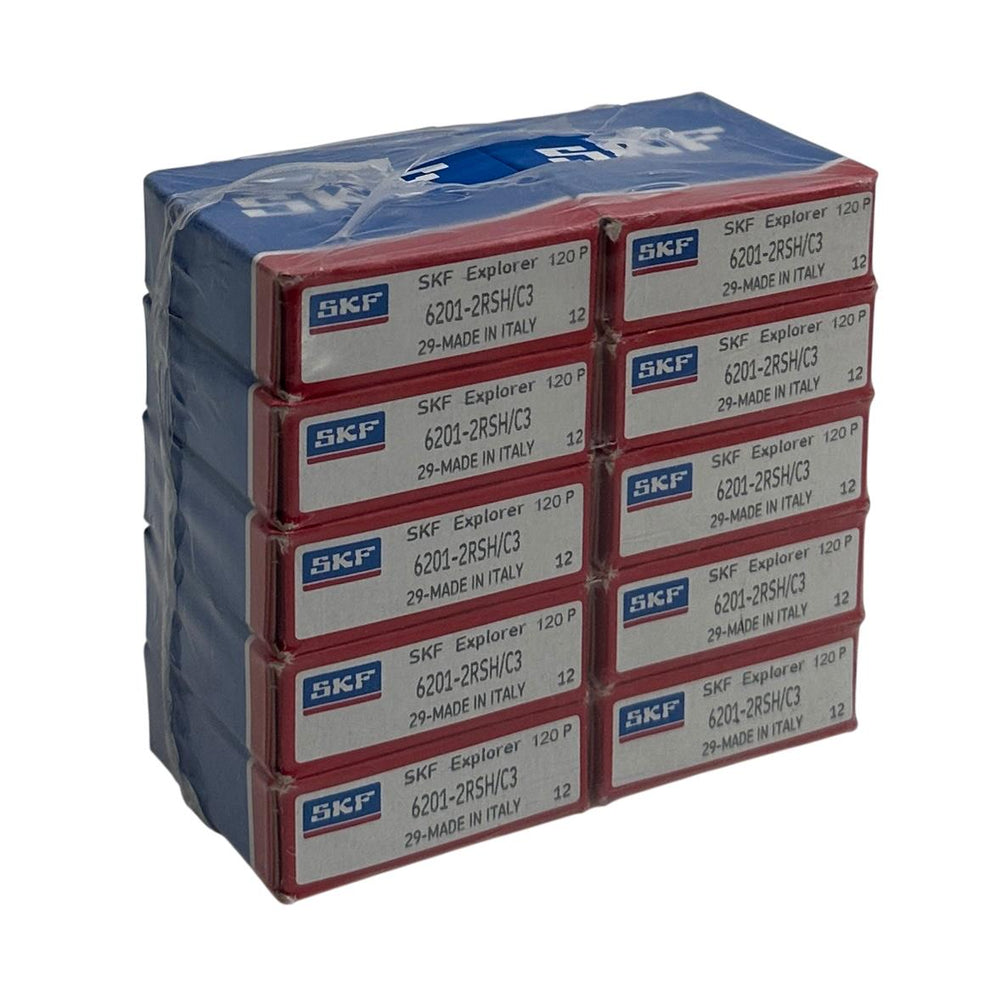 10 SKF 6201-2RSH/C3 / 62012RSHC3 EXPLORER DEEP GROOVE BALL BEARINGS RADIAL NSFS