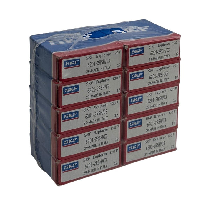 10 SKF 6201-2RSH/C3 / 62012RSHC3 EXPLORER DEEP GROOVE BALL BEARINGS RADIAL NSFS