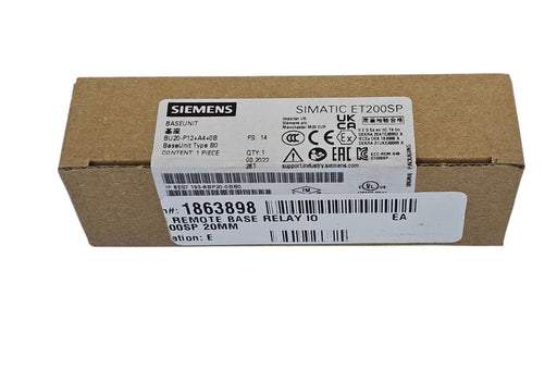 SIEMENS 6ES7193-6BP20-0BB0 BASEUNIT SIMATIC ET200SP 6ES71936BP200BB0 NSFS