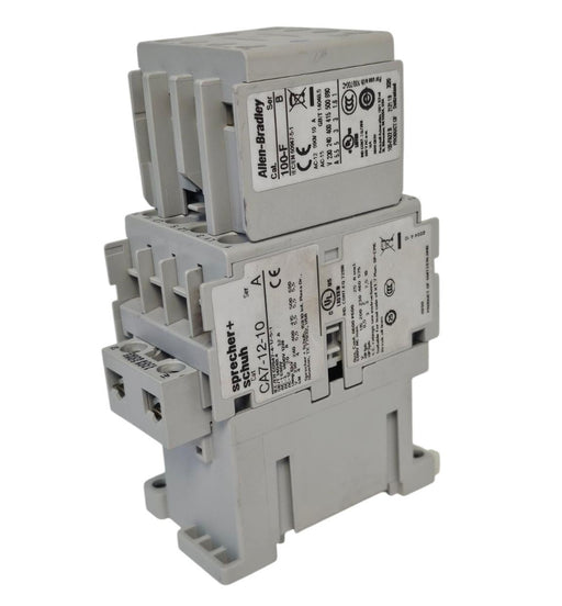 SPRECHER + SCHUH CA7-12-10 CONTACTOR W/ ALLEN BRADLEY 100-F SER B CONTACT BLOCK