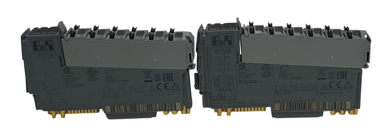 2 B&R X20 PS 9400 / X20PS9400 X20 SERIES POWER SUPPLY MODULES 24VDC FOR BUS NSNP