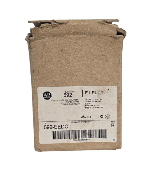 ALLEN BRADLEY 592-EEDC SER B OVERLOAD RELAY E1 PLUS 3 PHASE 3.2-16A SIZE 0-2