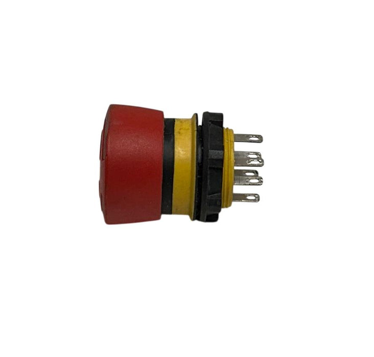 EAO 84-5041.2B20 / 8450412B20 STOP BUTTON 5-20VDC RED 6-PRONG SERIES 84 NSNP