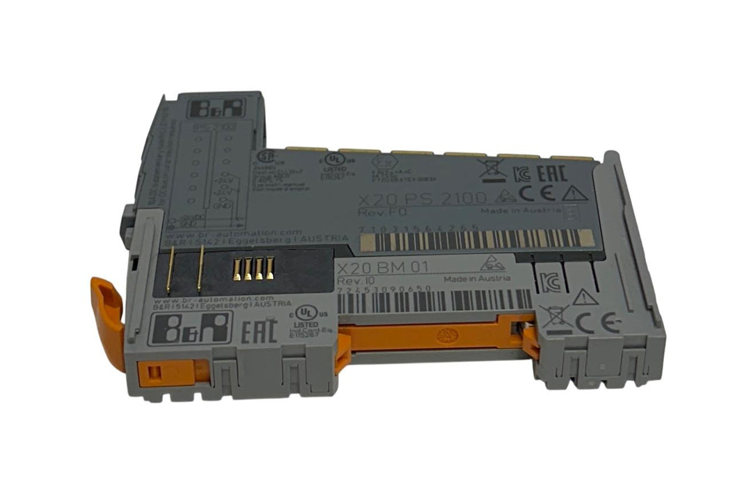 B&R X20 PS 2100 / X20PS2100 POWER SUPPLY MODULE X20 SERIES X20BM01 BASE USNP