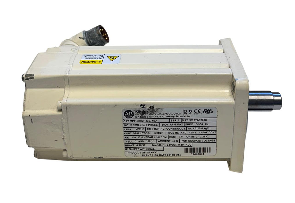 ALLEN BRADLEY MPF-B320P-MJ74BA /A MP-Series AC ROTARY SERVO MOTOR PN-12620 USNP