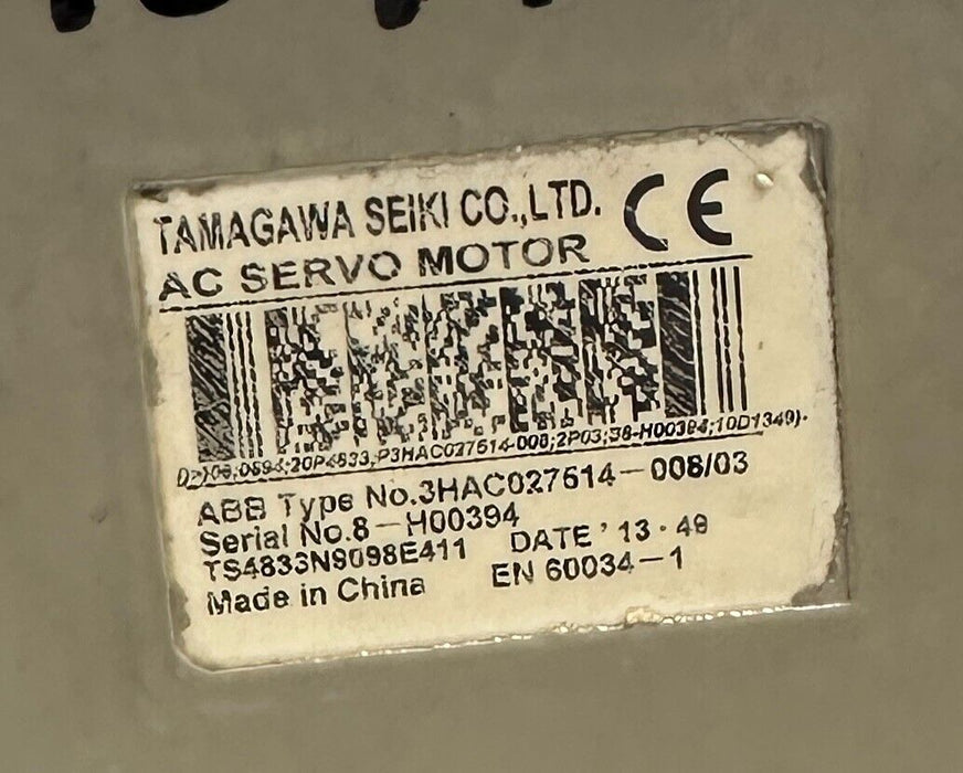TAMAGAWA SEIKI ABB 3HAC027514-008/03 / 3HAC02751400803 ROBOTICS SERVO MOTOR USNP