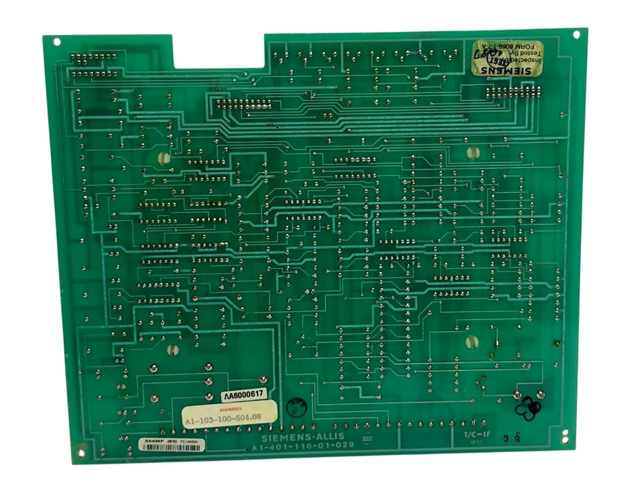 SIEMENS ALLIS A1-103-100-504.08 / A1-103-100-504 BOARD A1-401-116-01-029 USNP