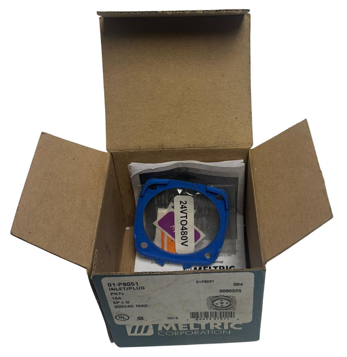 MELTRIC CORPORATION 01-P4051 / 01P4051 INLET/ PLUG PN7c 15A 5P + G 600VAC USNP