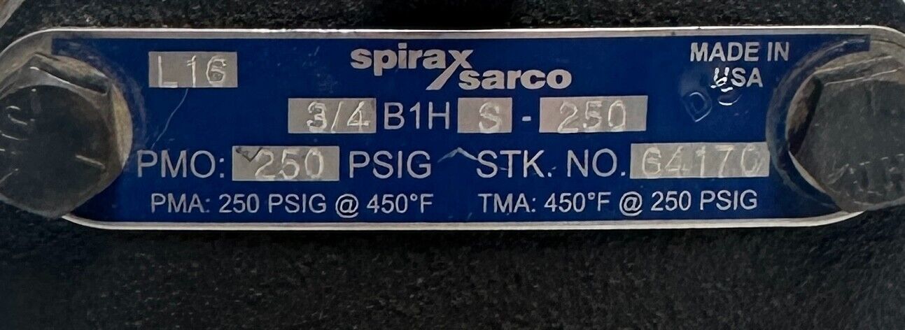 SPIRAX SARCO B1HS-250 / B1HS250 INVERTED BUCKET STEAM TRAP 3/4'' 64170 B-1H NSNP