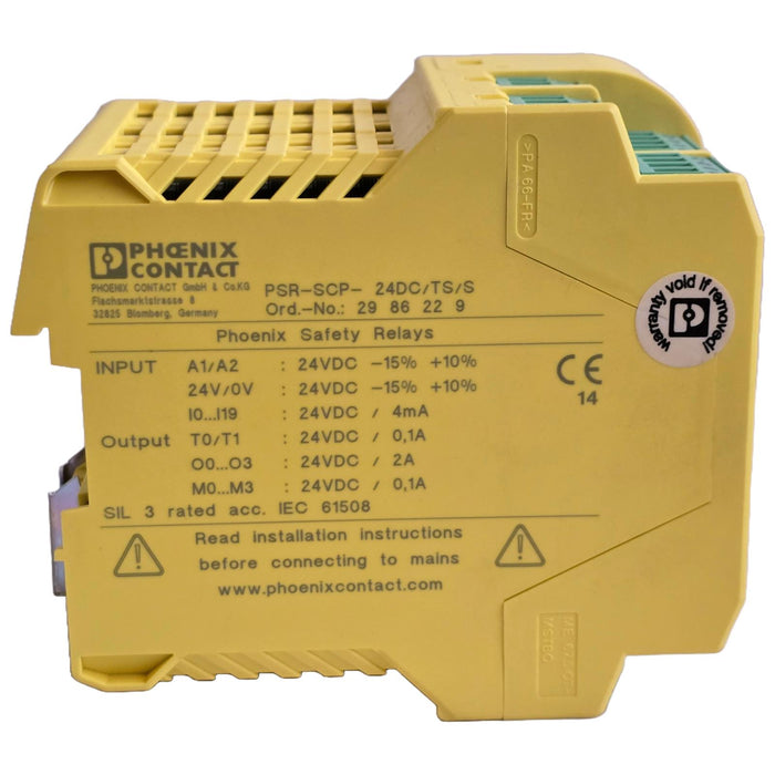 PHOENIX CONTACT PSR-SCP-24DC/TS/S PSR-TRISAFE SAFETY MODULE 2986229 NSMP