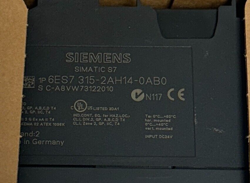 SIEMENS 6ES7 315-2AH14-0AB0 / 6ES73152AH140AB0 SIMATIC S7-300 CPU MODULE NSMP