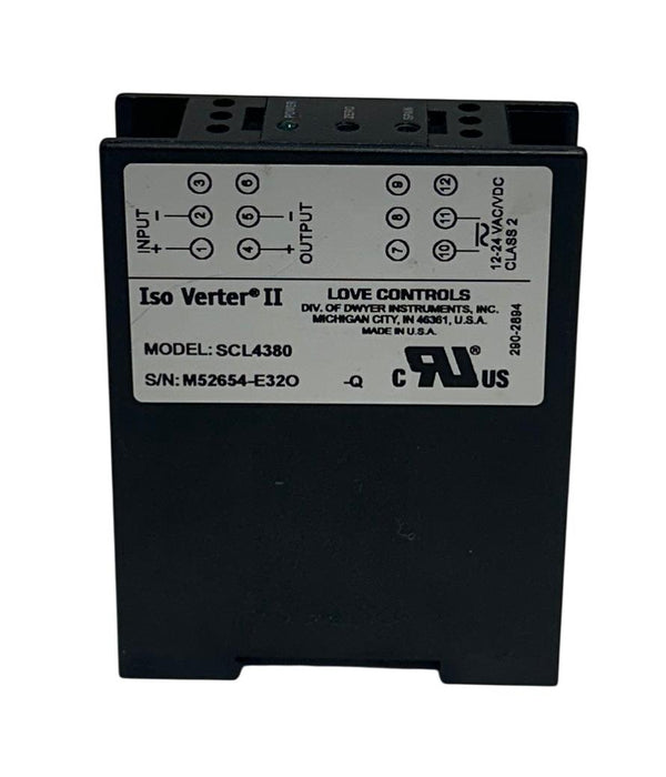DWYER LOVE CONTROLS SCL4380 Iso Verter II SIGNAL CONDITIONER 12-24VAC/DC NSNP