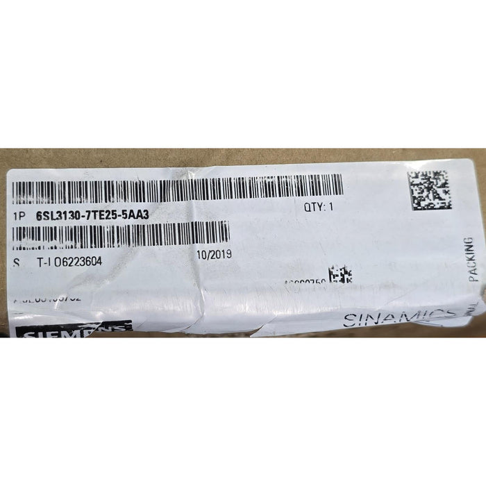 SIEMENS 6SL3130-7TE25-5AA3 SINAMICS S120 ACTIVE LINE MODULE 55kW 92A NSMP