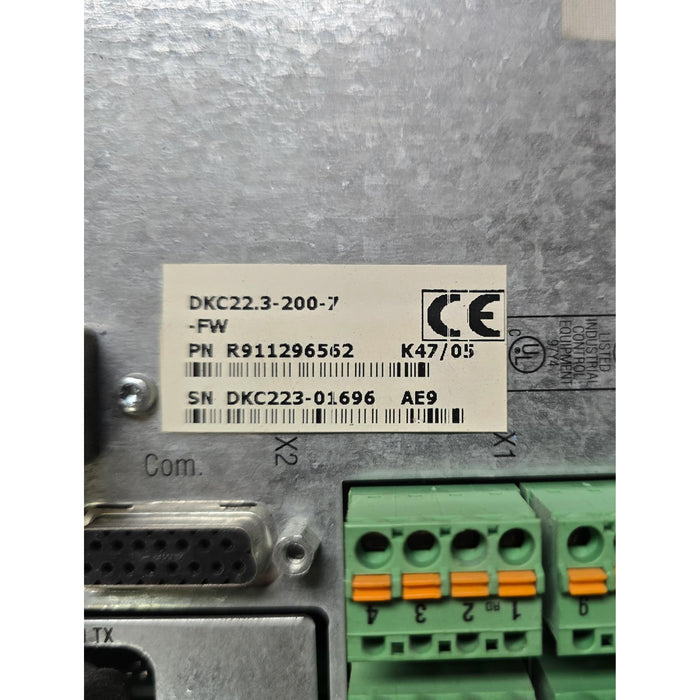 REXROTH INDRAMAT R911296562 - DKC22.3-200-7-FW EcoDrive 03 DRIVE CONTROLLER USPI