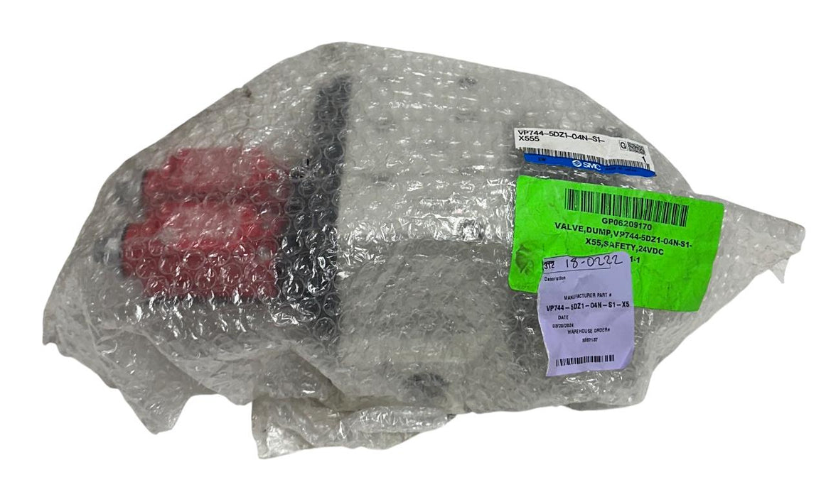 SMC VP744-5DZ1-04N-S1-X555 / VP7445DZ104NS1X555 SAFETY SOLENOID VALVE 24VDC NSMP