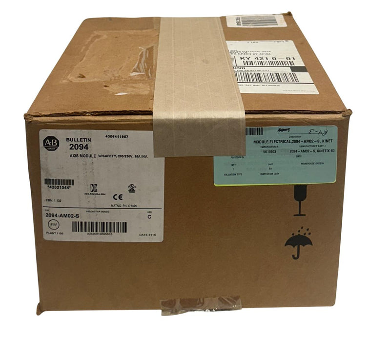 ALLEN BRADLEY 2094-BC01-M01-S /C KINETIX 6000 MULTI-AXIS SERVO DRIVE 6kW/9A NSMP