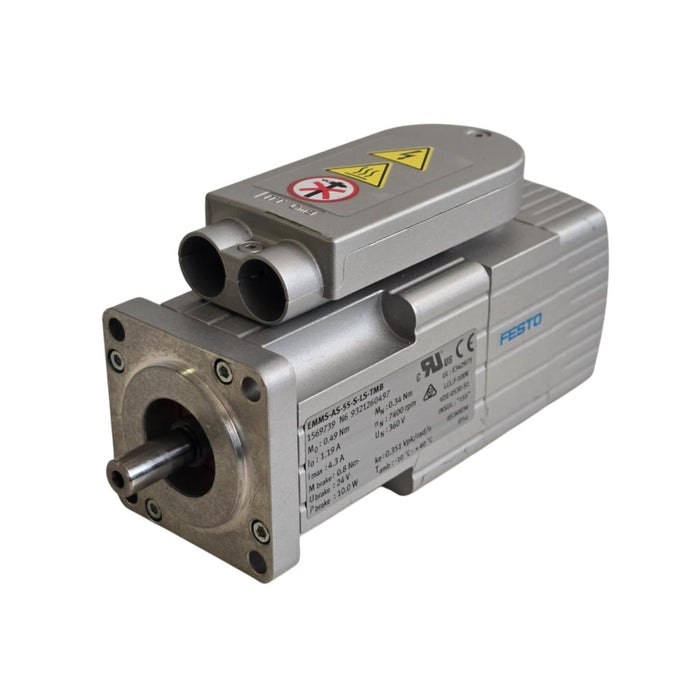 FESTO 1569739 EMMS-AS DC SERVO MOTOR EMMS-AS-55-S-LS-TMB 360V w/BRAKE 24V NUPI