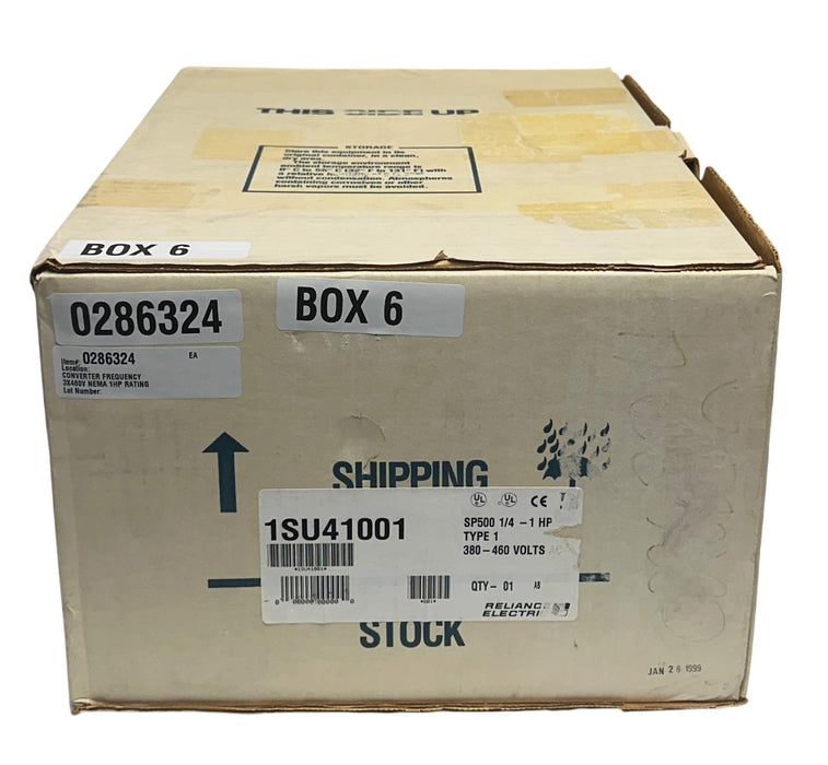 RELIANCE ELECTRIC 1SU41001 / SP500 VS AC DRIVE 1HP 380-460VAC 3PH 2.5A NSMP