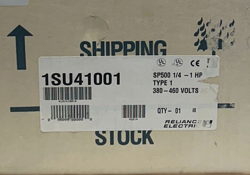 RELIANCE ELECTRIC 1SU41001 / SP500 VS AC DRIVE 1HP 380-460VAC 3PH 2.5A NSMP