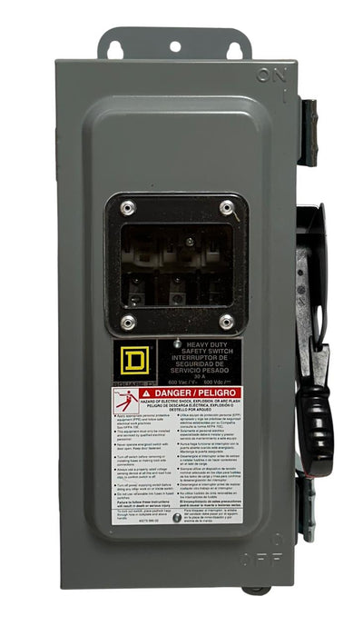 SQUARE D HU361AWKVW SERIES F06 HEAVY DUTY SAFETY SWITCH 30A 600V 50/60Hz NSMP