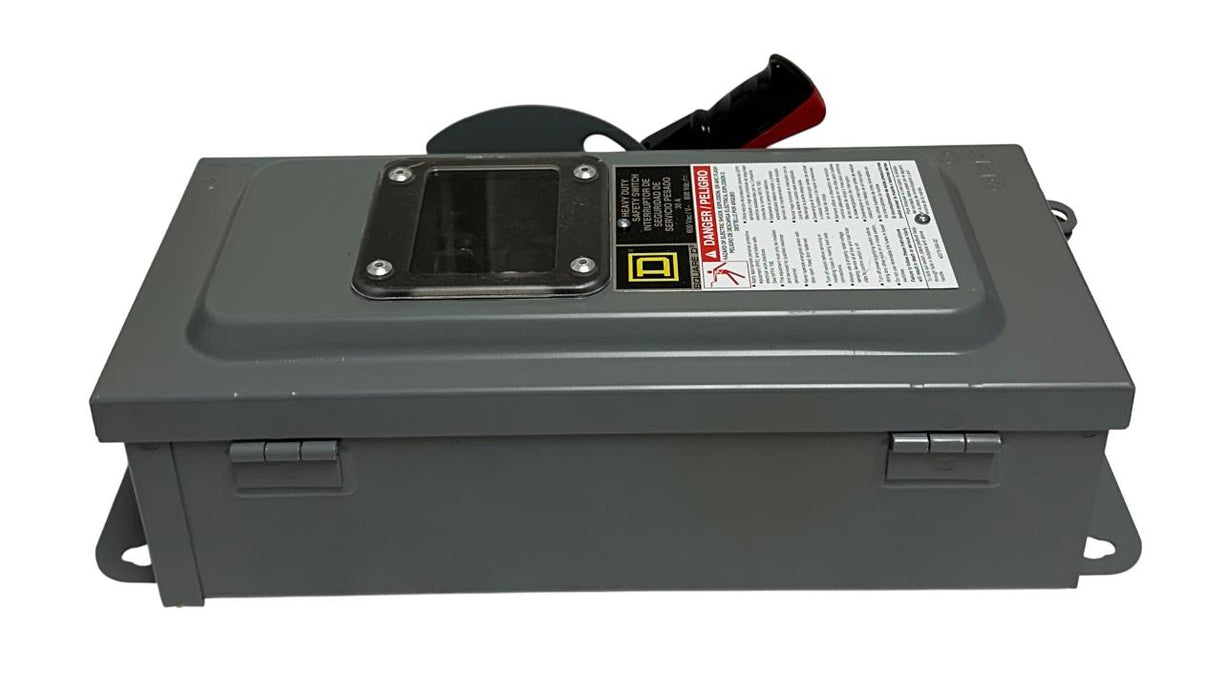 SQUARE D HU361AWKVW SERIES F06 HEAVY DUTY SAFETY SWITCH 30A 600V 50/60Hz NSMP