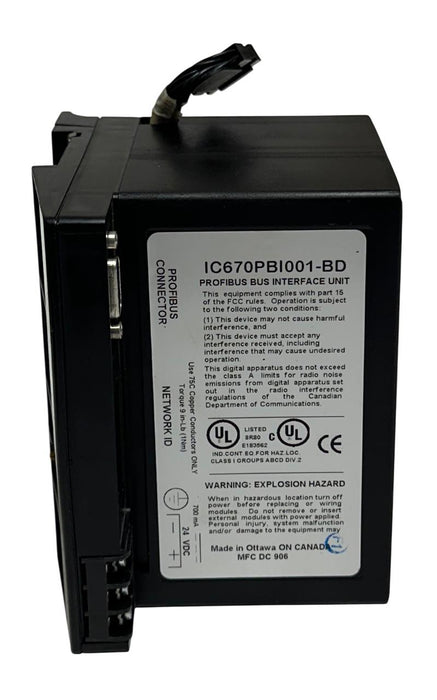 GE FANUC IC670PBI001-BD / IC670PBI001 PROFIBUS BUS INTERFACE UNIT 24VDC USNP
