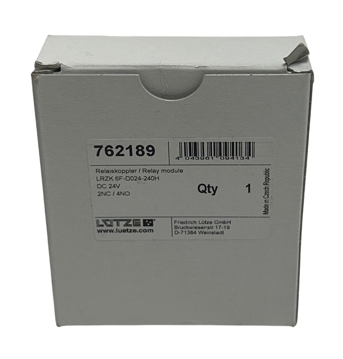 LUTZE / LUETZE LRZK 6F-D024-240H / 762189 RELAY MODULE 24VDC 2NC/2NO NSMP