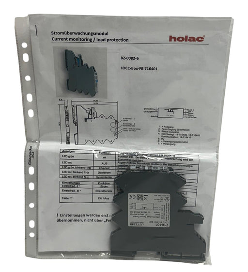 LUTZE / LUETZE LOCC-Box-FB 7-6401 / 716401 OVERLOAD CURRENT CONTROL 24VDC NSMP