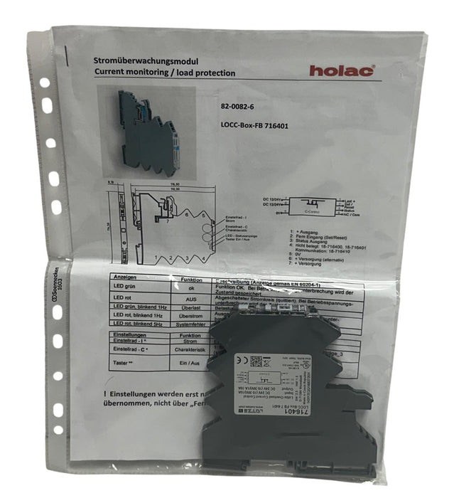 LUTZE / LUETZE LOCC-Box-FB 7-6401 / 716401 OVERLOAD CURRENT CONTROL 24VDC NSMP