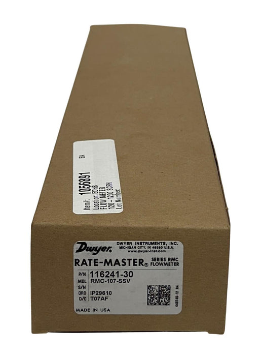 DWYER RMC-107-SSV / 116241-30 RATE-MASTER SERIES RMC FLOW METER 1/2'' NPT NSMP