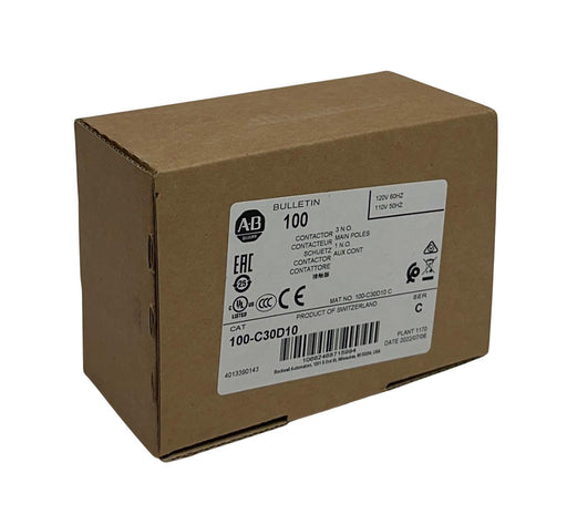 ALLEN BRADLEY 100-C30D10 /C BULLETIN 100 CONTACTOR 3-POLE 110/120V 50/60Hz NSMP