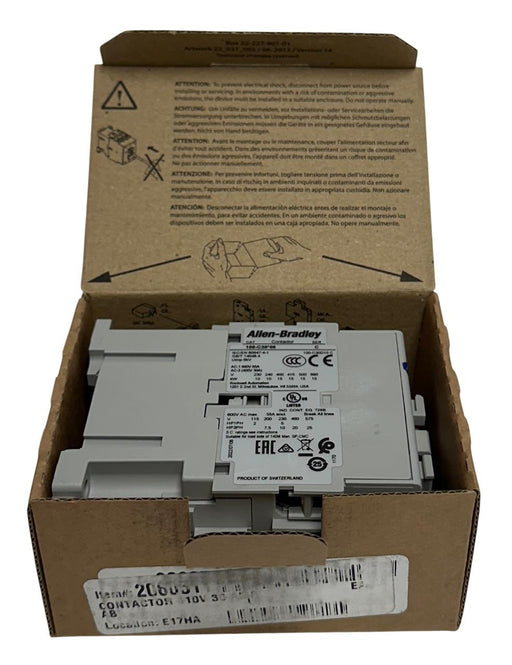 ALLEN BRADLEY 100-C30D10 /C BULLETIN 100 CONTACTOR 3-POLE 110/120V 50/60Hz NSMP