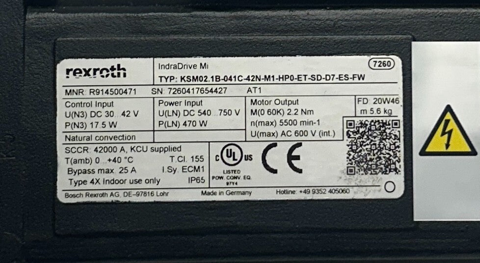 REXROTH IndraDrive MI KSM02.1 SET 01 / R914500399 / R914500471 / R911347147 USNP
