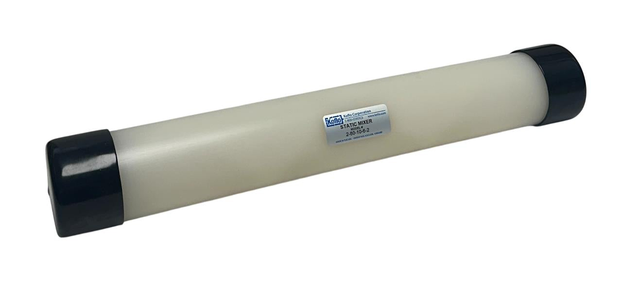 KOFLO CORPORATION 2-80-10-6-2 / 2801062 PIPE STATIC MIXER 16'' LENGTH KYNAR NSNP