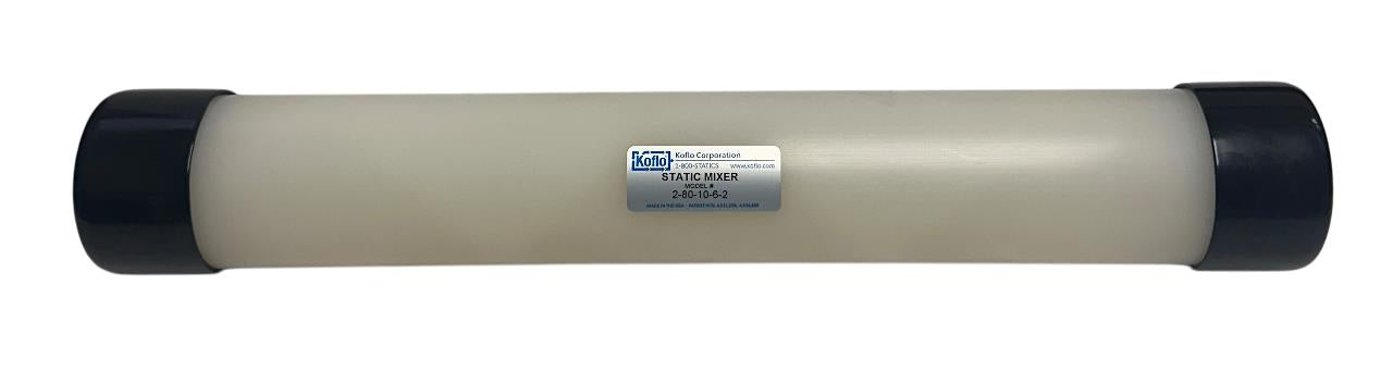 KOFLO CORPORATION 2-80-10-6-2 / 2801062 PIPE STATIC MIXER 16'' LENGTH KYNAR NSNP
