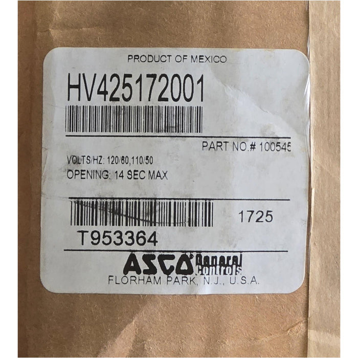 ECLIPSE ASCO HV425172001 / 10054585 ACTUATOR W/ 501539 2000AT CONTROL VALVE NSMP