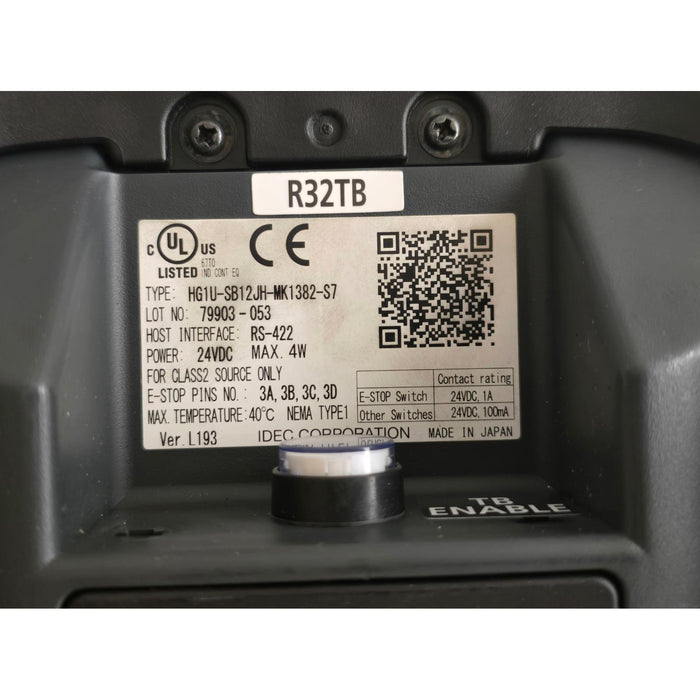 MITSUBISHI IDEC R32TB - HG1U-SB12JH-MK1382-S7 FA-ROBOT TEACH PENDANT 24VDC 4W