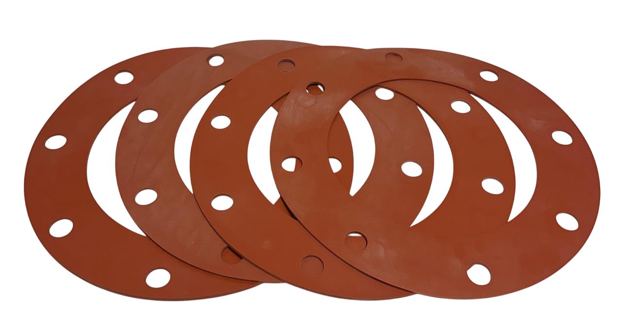 4 ZORO / UNBRANDED 223106 FLANGE GASKETS OEM 8 X 13.5'' ORANGE NSNP