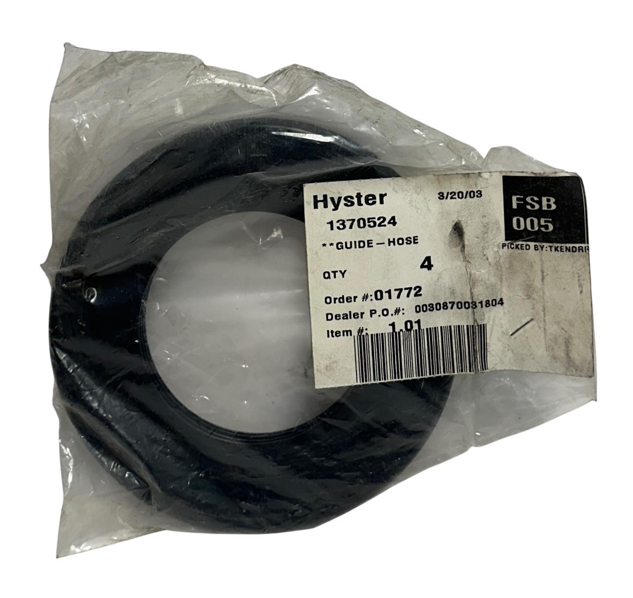 4 HYSTER 1370524 / HY1370524 OEM HOSE GUIDES FOR FORKLIFT NSNP