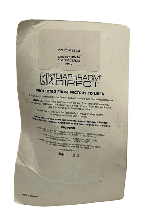 DIAPHRAGM DIRECT DD07-STFM / DD07STFM OEM TFM/EPDM DIAPHRAGM 3/4'' DN20 NSMP