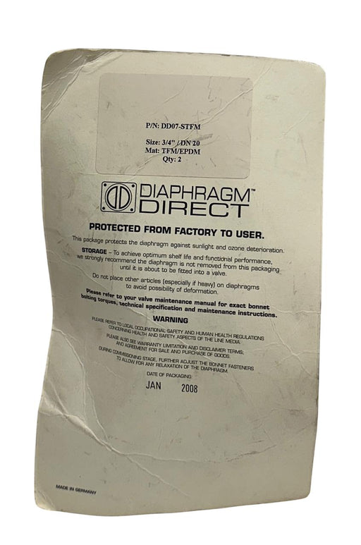 DIAPHRAGM DIRECT DD07-STFM / DD07STFM OEM TFM/EPDM DIAPHRAGM 3/4'' DN20 NSMP