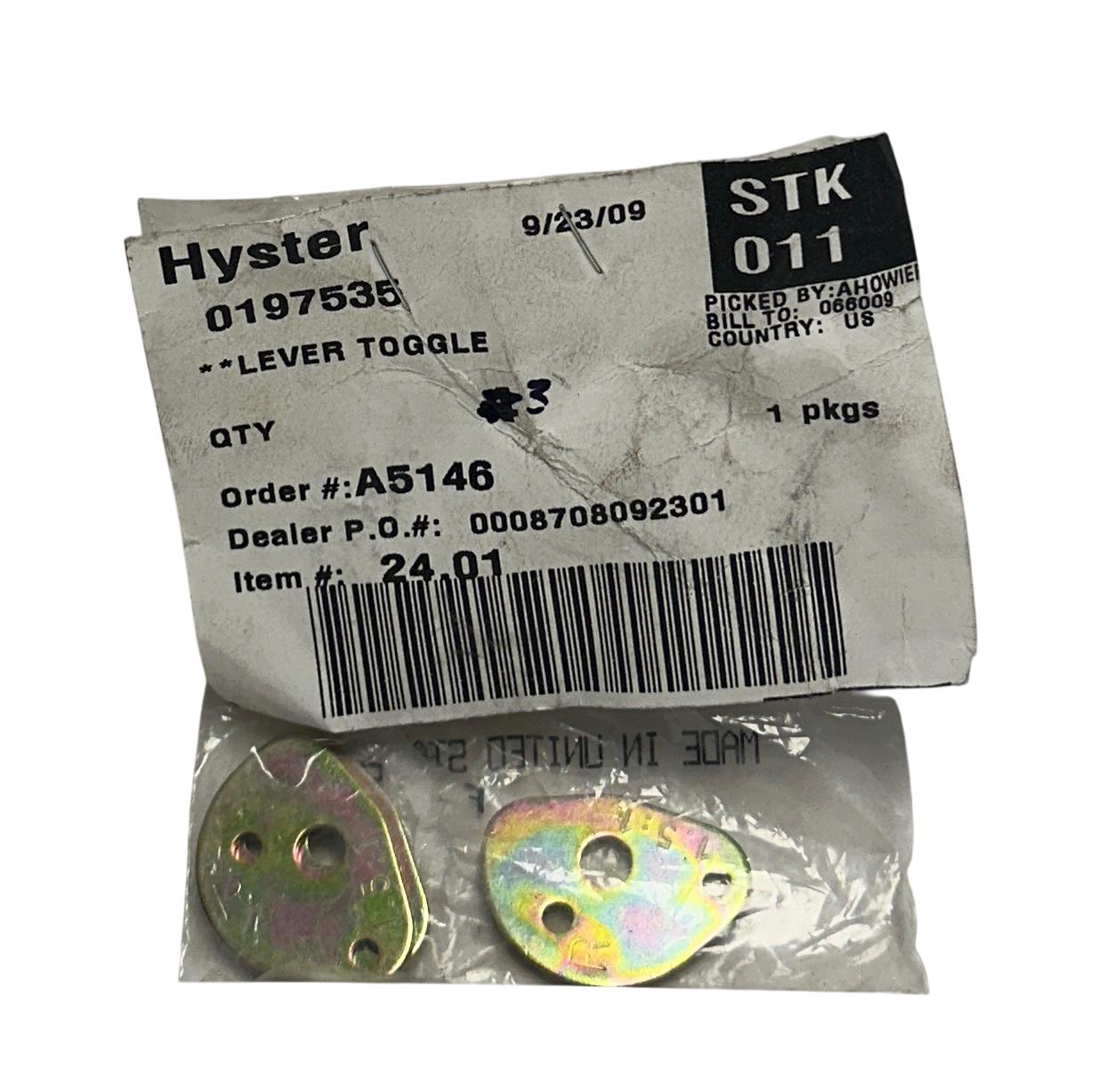 3 HYSTER 0197535 / HY0197535 OEM TOGGLE LEVERS FOR FORKLIFT NSNP