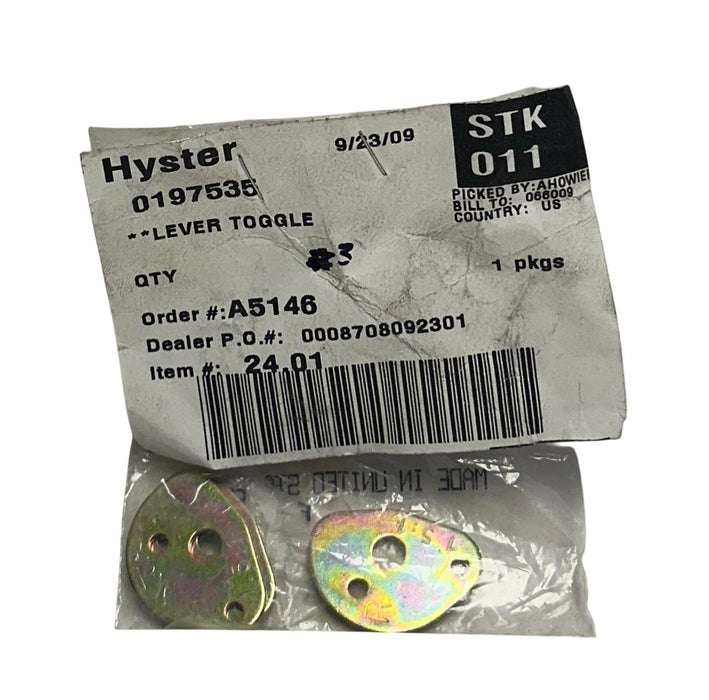 3 HYSTER 0197535 / HY0197535 OEM TOGGLE LEVERS FOR FORKLIFT NSNP