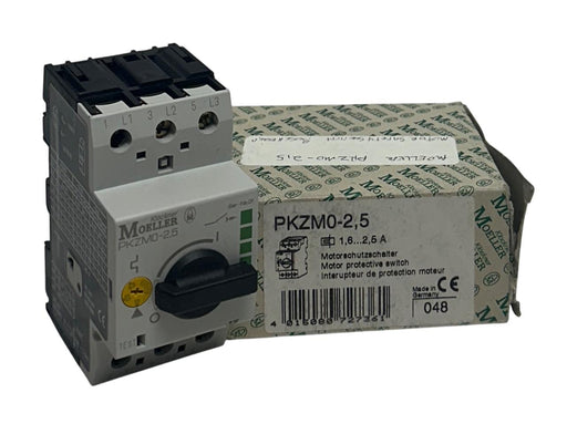 KLOCKNER MOELLER PKZM0-2,5 / PKZM025 MOTOR PROTECTIVE SWITCH 1.6-2.5A NSMP