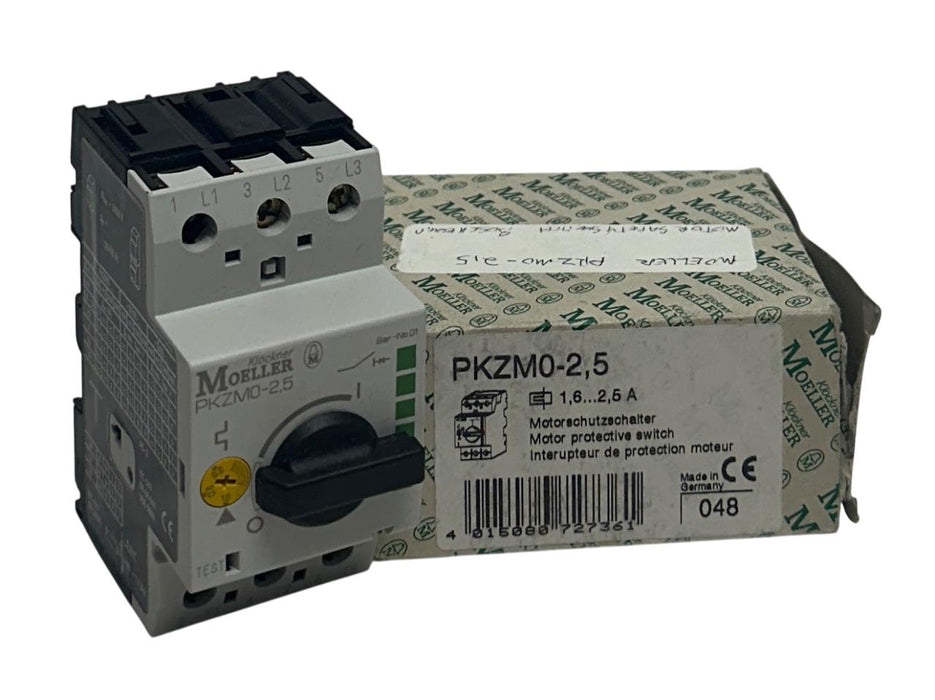 KLOCKNER MOELLER PKZM0-2,5 / PKZM025 MOTOR PROTECTIVE SWITCH 1.6-2.5A NSMP