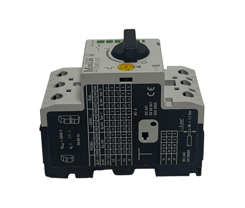 KLOCKNER MOELLER PKZM0-2,5 / PKZM025 MOTOR PROTECTIVE SWITCH 1.6-2.5A NSMP