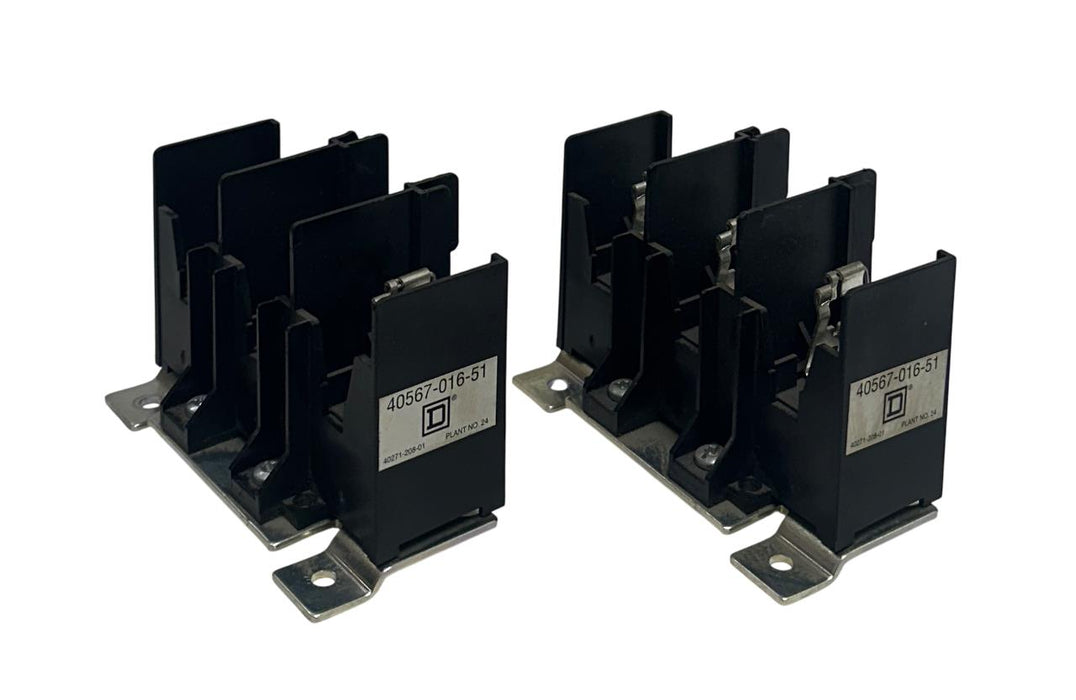 2 SQUARE D 40567-016-51 / 4056701651 MOTOR CONTROL BASE ASSEMBLIES 3-POLE USNP