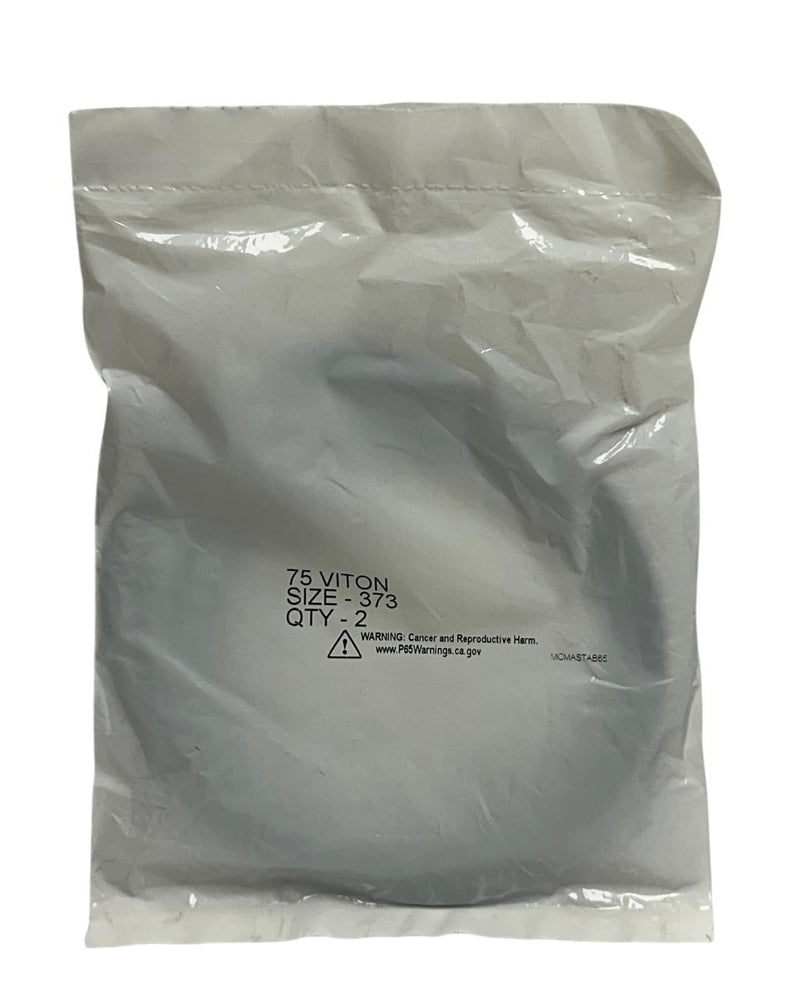 2 TRELLEBORG MCMASTAB65 O-RINGS SIZE 373 VITON 75 OEM 9x9-3/8x3/16 BLACK NSFS